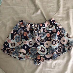 Zara Floral Shorts/Skort/Skirt